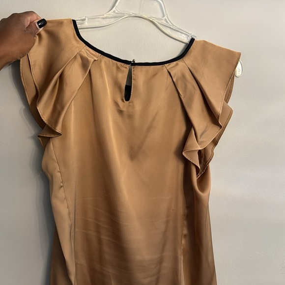 Express Satin Short Sleeve Blouse Lace Detail size small - Picture 4 of 7